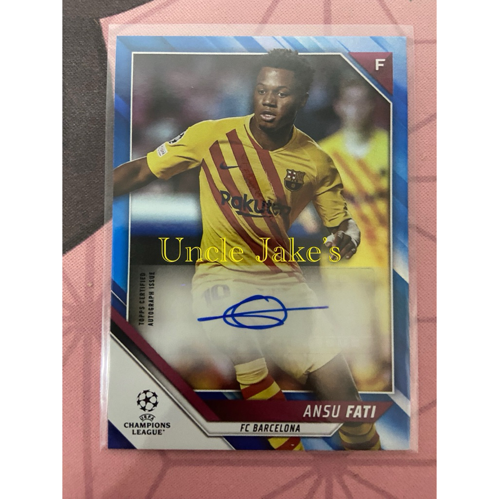 2021-22 TOPPS CHAMPIONS LEAGUE : BARCELONA- ANSU FATI AUTO (15/99)