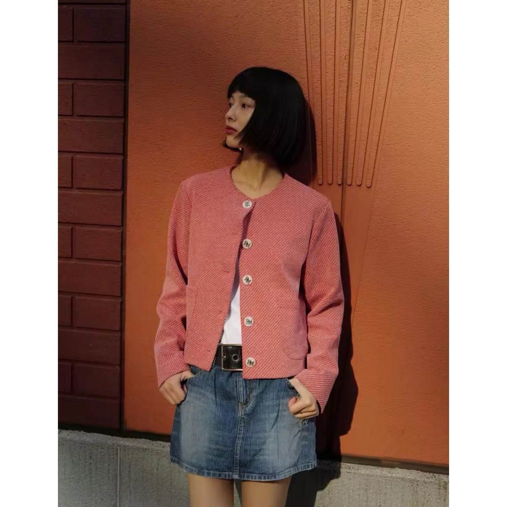 [Used once] RM Buttons Jacket (Ruby) | Rallymovement ส่งต่อ