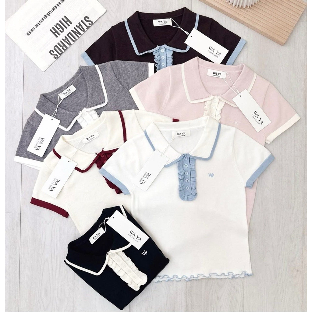 เสื้อไหมพรม WAYA คอปก 💖✨