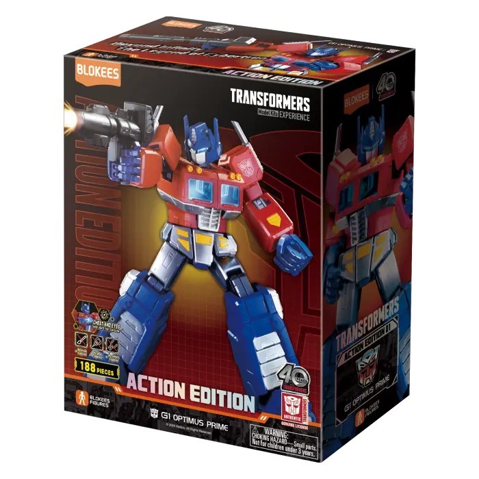 (พร้อมส่ง) Blokees | Transformers 71156 - Action Edition 01 - G1 - Optimus Prime (Model Kit-Luminous Eyes）
