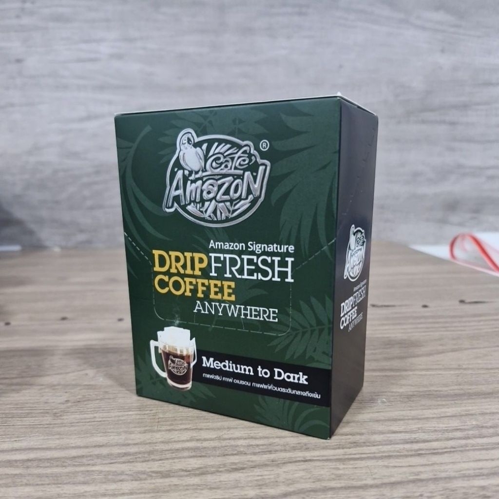 Lell Café Amazon Drip Coffee กาแฟดริป คาเฟ่ อเมซอน (Original) 1 กล่อง บรรจุ 5 ซองx9 กรัม