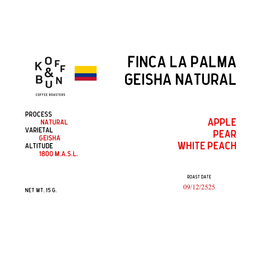 Colombia La Palma El Tucán Geisha 1 หลอด