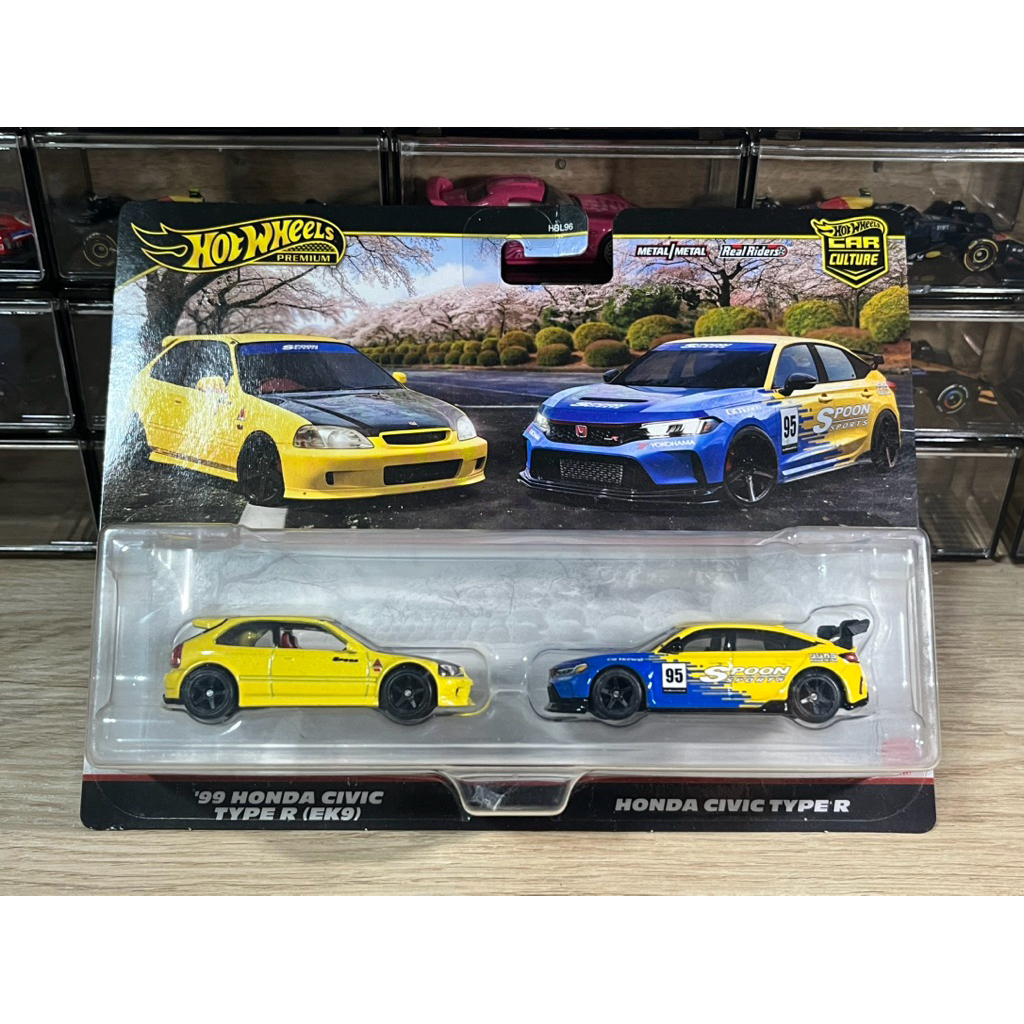 HOT WHEELS PREMIUM 2-PACK SPOON SPORTS (HONDA CIVIC EK9 & FL5)