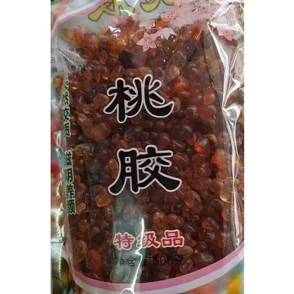 พีชหมากฝรั่ง（桃胶）500gพีชหมากฝรั่งมีฤทธิ์ในการคลายความเครียด คลายความร้อน และบรรเทาอาการไอ