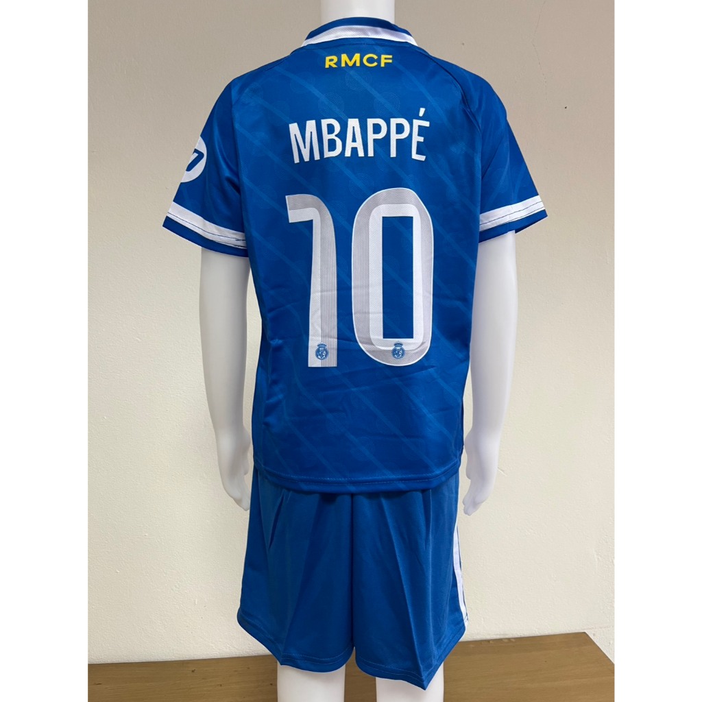 ชุดเสื้อฟุตบอลเรอัลมาดริดสำหรับเด็ก รุ่นล่าสุด หมายเลข 10 ของคีเลียน เอ็มบัปเป้ ฤดูกาล 2025-2026 (เสื้อ + กางเกงขาสั้น) - รูปที่ 2