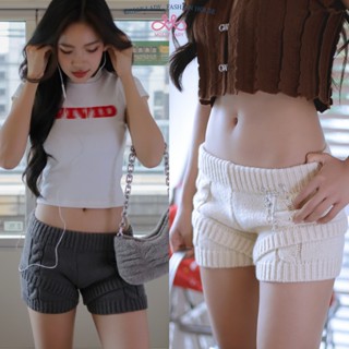 Molly Lady ❤️ Low-waist Knitted shorts กางเกงขาสั้นเอวต่ำ ผ้…