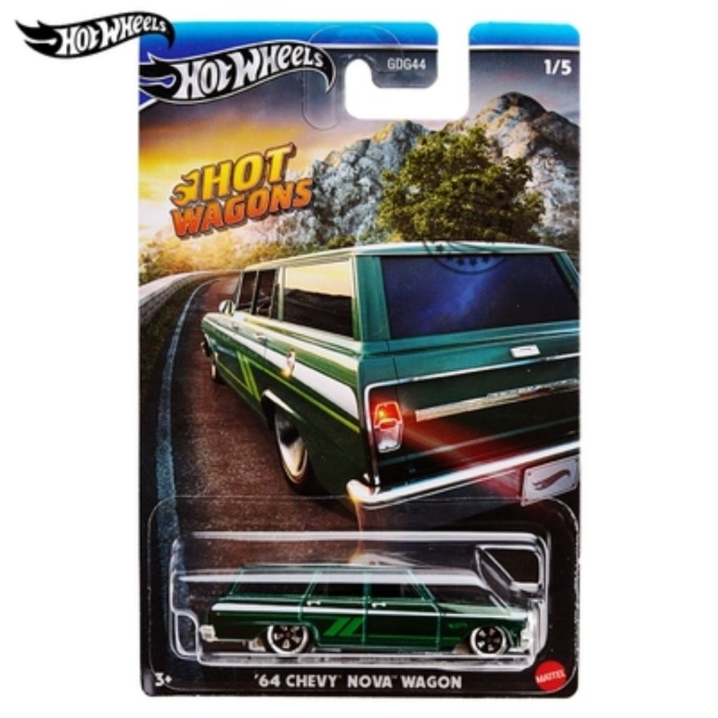 Hot Wheels '64 Chevy Nova Wagon สีเขียว จากซีรีส์ Hot Wagons