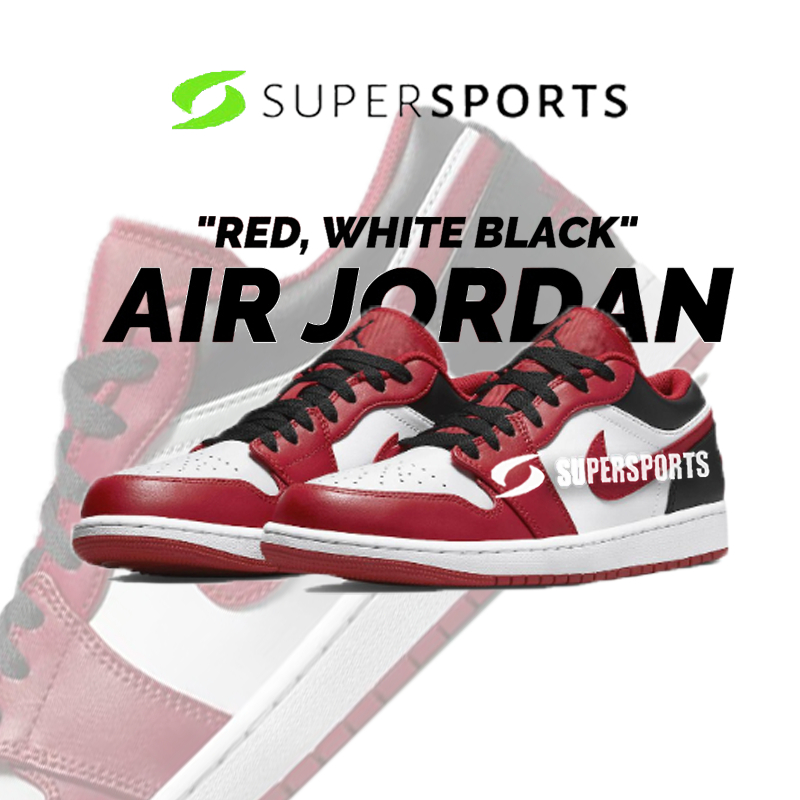 🌸ประกันของแท้🌸Air Jodan 1 Low Bulls รองเท้าผ้าใบหุ้มส้นต่ำ แบบยูนิเซ็กส์ 553558-163