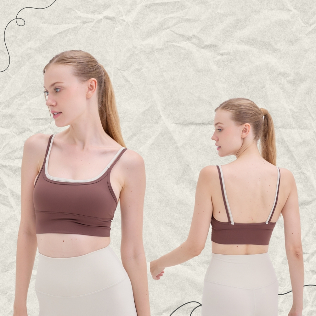 Riri Bra สปอร์ตบรา Two Tones สายเบิ้ลเล็ก Minimal but cute 7 สี  3 ไซส์ / พร้อมส่งจากไทย - รูปที่ 3