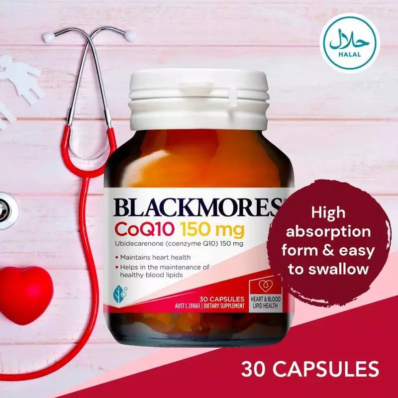 Blackmores CoQ10 150mg 30 ซอฟเจล Support Heart Health บำรุงหัวใจ