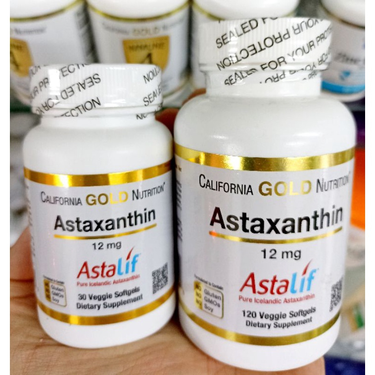 พร้อมส่ง🚗 California Gold Nutrition AstaLif Pure Icelandic Astaxanthin 12 mg 30/120เม็ด
