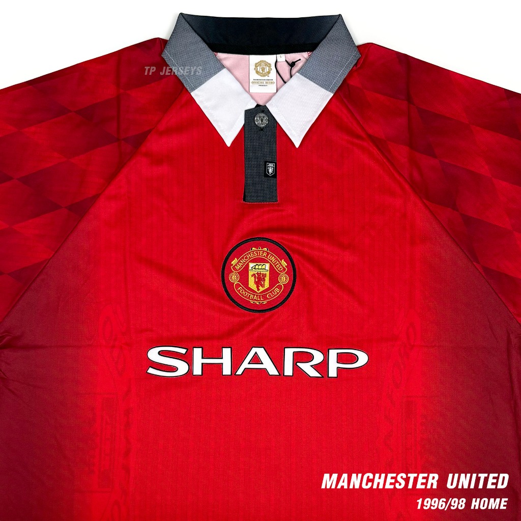 เสื้อฟุตบอล Manchester United 1996/98 Retro Home เสื้อแมนยู ของแท้