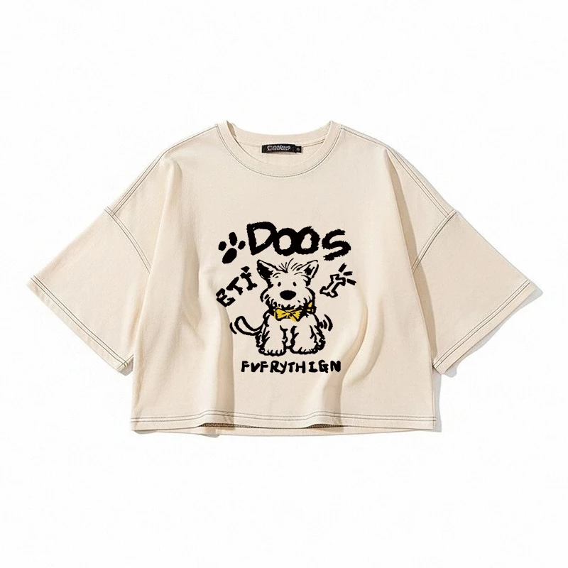 เสื้อครอปเอวลอยสาวอวบอ้วนไซส์ใหญ่ oversize เสื้อผ้าแฟชั่นวัยรุ่นน่ารักๆ เสื้อยืดลายการ์ตูนสวยๆผู้หญิงฤดูร้อนแบบหลวมใหม่ thumbnail 6