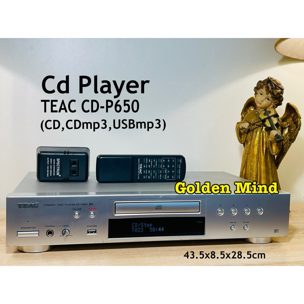 CD-01-151225 TEAC CD-P650 เครื่องเล่นซีดีมือสองจากประเทศญี่ปุ่น แถมหม้อแปลงและรีโมทแท้ตรงรุ่น