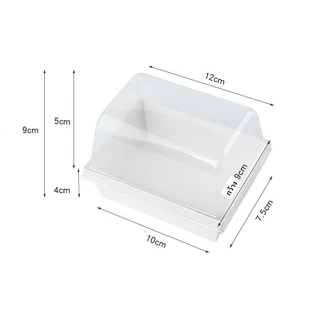 ส่งฟรี ส่งไว กล่องเค้กโรลฝาสูง ใส่แซนวิช ขนม Snack box (50 ชุด) T038 PackPro