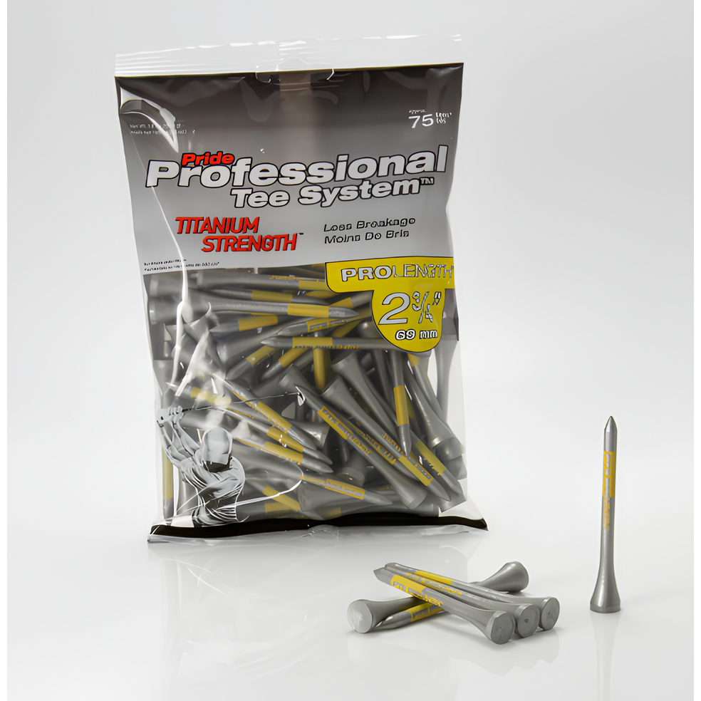Tees Pride PTS "TITANIUM STRENGTH" 2 3/4"  Tees 75 Count (Wood Tee) (ที่ตั้งลูกกอล์ฟ 75 ชิ้น)