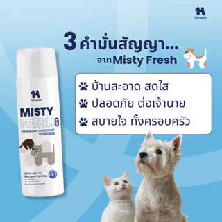 Hanapet Misty Fresh Refill สเปรย์ดับกลิ่นรีฟิล (ไร้หัวสเปรย์) 300ml เฟรชขึ้นทันใจ ฉีดที่ไหนก็หายห่ว