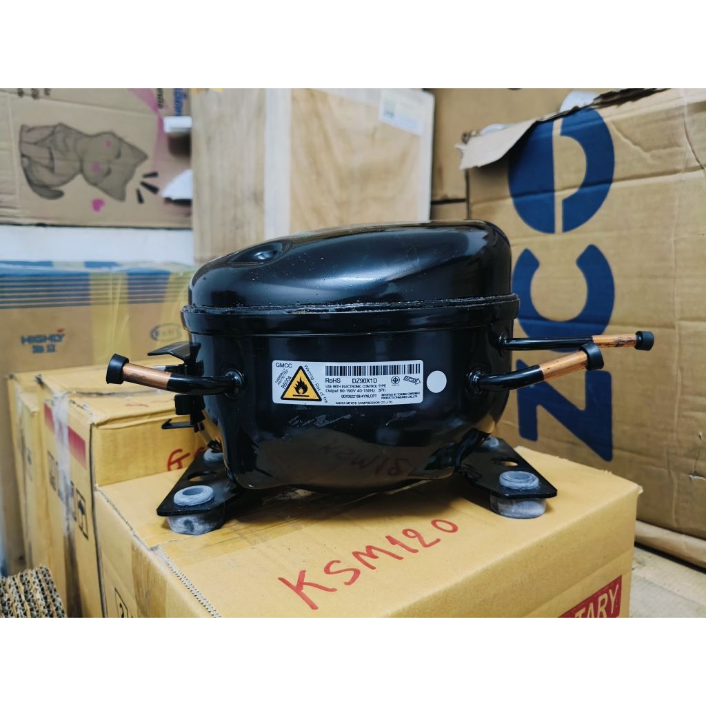 คอมตู้เย็นใหม่ ระบบอินเวอร์เตอร์ ยี่ห้อ Gmcc รุ่น DZ90X1D น้ำยา R600a (ไม่มีฝา)