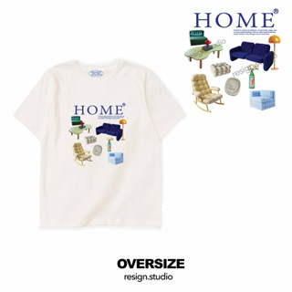 Resign studio เสื้อยืด Oversize- Home
