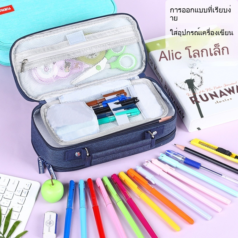 [DOTDING] ซองดินสอ กล่องดินสอ ความจุใหญ่ แบ่ง 5 ชั้นแยกพื้นที่ สไตล์มินิมอล กันน้ำ ทนการเสียดสี คุณภาพสูง