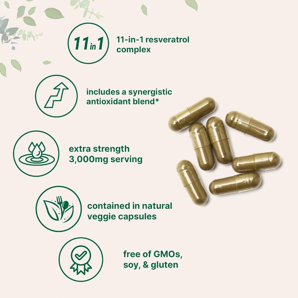 Micro Ingredients Resveratrol NAD Complex 11 in 1 with Quercetin Berberine Grape Seed 3000mg 240 Veggie Caps (No.4041) ราคา ถูกที่สุด ดีลบีเคเค แกลเลอรีภาพที่ 9