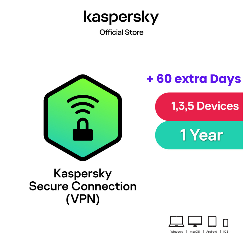 Kaspersky VPN Secure Connection 1,3,5 Devices 1 Year