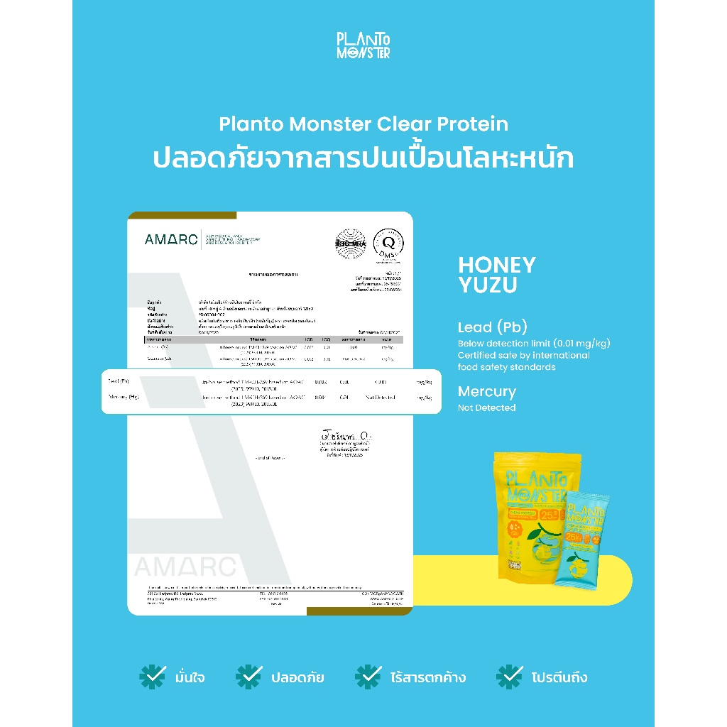 Bundle Set 3 ถุง 🔥 : Planto Monster Clear Protein โปรตีนพืชแบบใส โปรตีน จากข้าวกล้อง รสฮันนี่ ยูซุ - รูปที่ 2