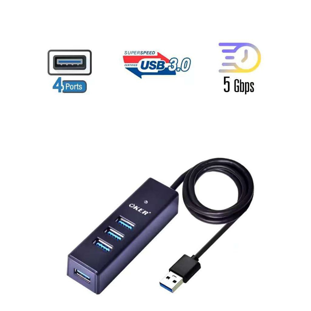 Oker USB2.0 3.0HUB 4Ports Bus Power USB H-439H365 - รูปที่ 6