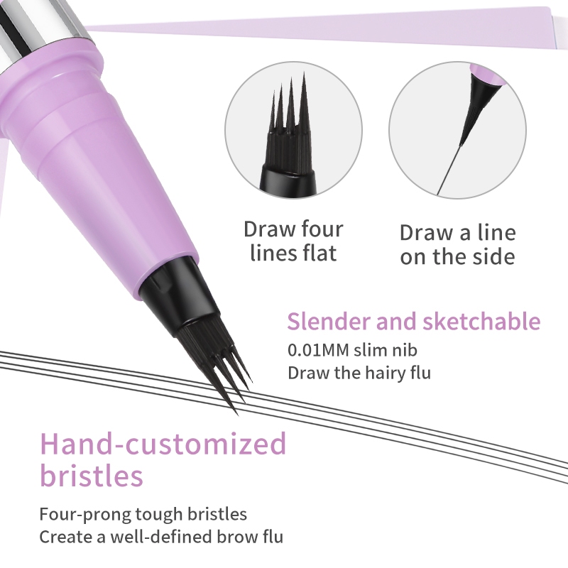 9060 (ใหม่/แท้) NOVO ที่เขียนคิ้วหัว4แฉก กันน้ำ กันเหงื่อ eyebrow pencil - รูปที่ 4