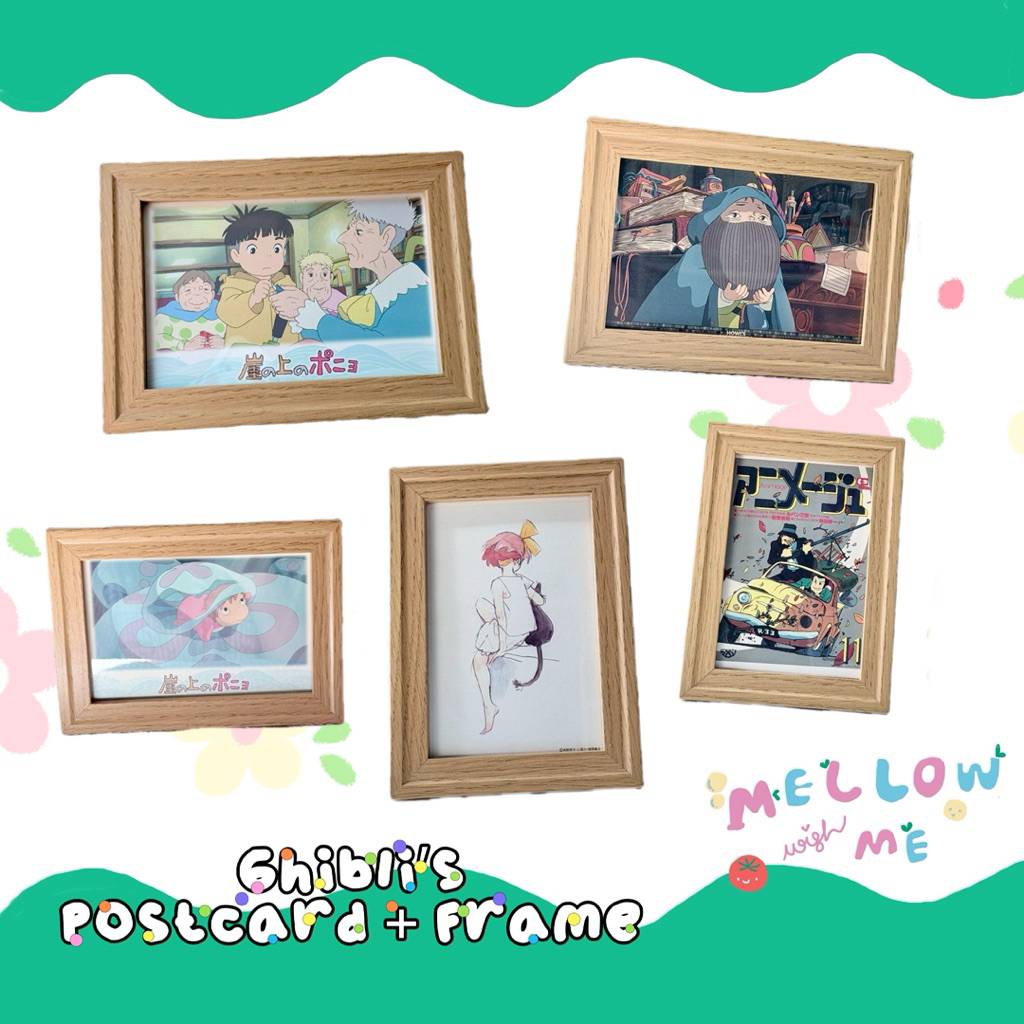 {พร้อมส่ง} Ghibli’s postcard + frame โปสการ์ดจิบลิพร้อมกรอบรูป🖼️