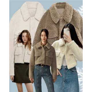 เสื้อเเจ๊คเกตขนเเกะ นุ่มๆ งานสวยมาก กระดุมติดจากด้านใน