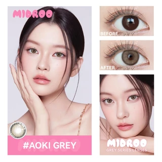 Midroo（new~） 【0°~-400°】 คอนแทคเลนส์ลาย🌲 Aoki/Apex🌴 Brown/Grey/Green-14.2mm สวยมากตาโต Monthly【COD】