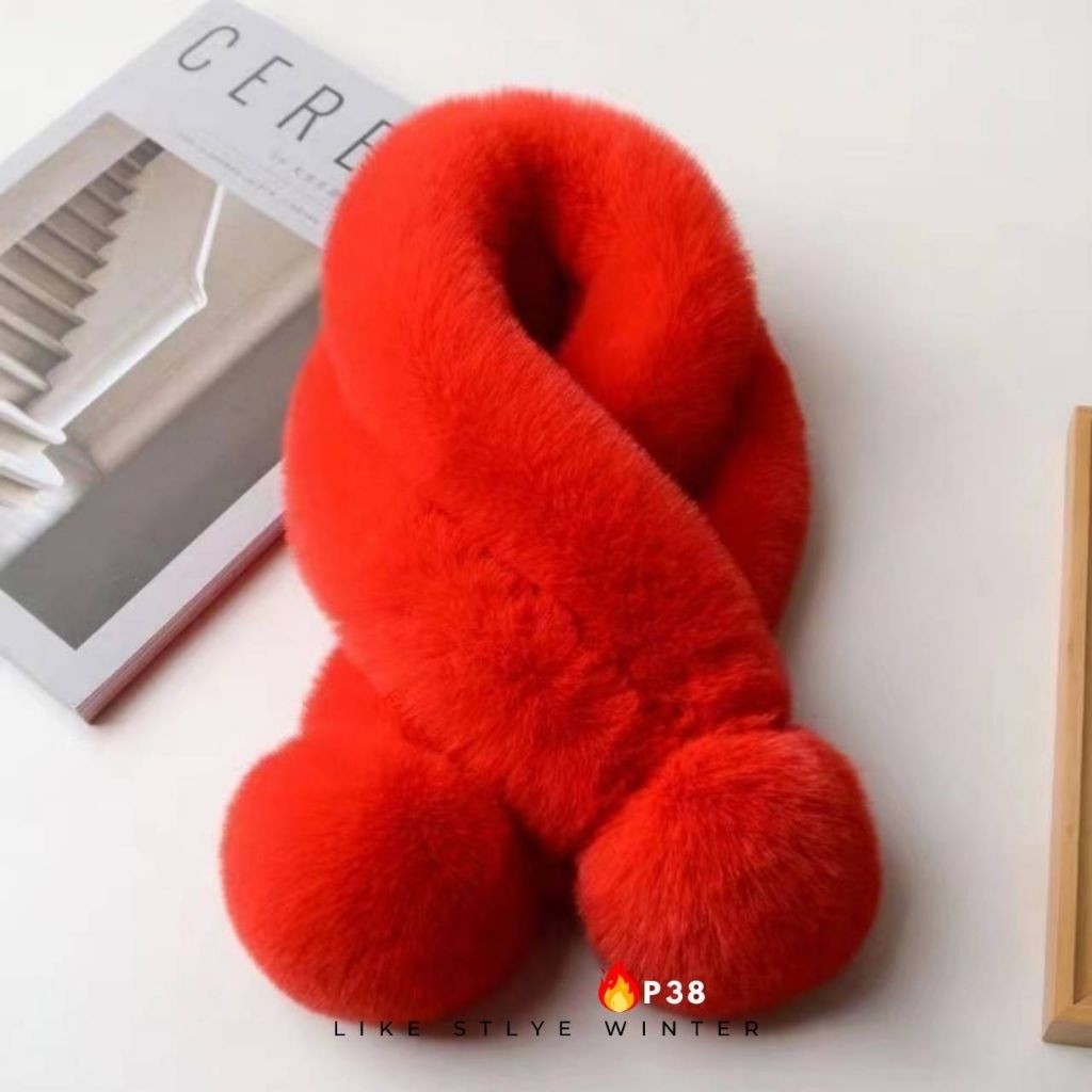 ผ้าพันคอ ขนเฟอร์ รุ่น P38 🔥