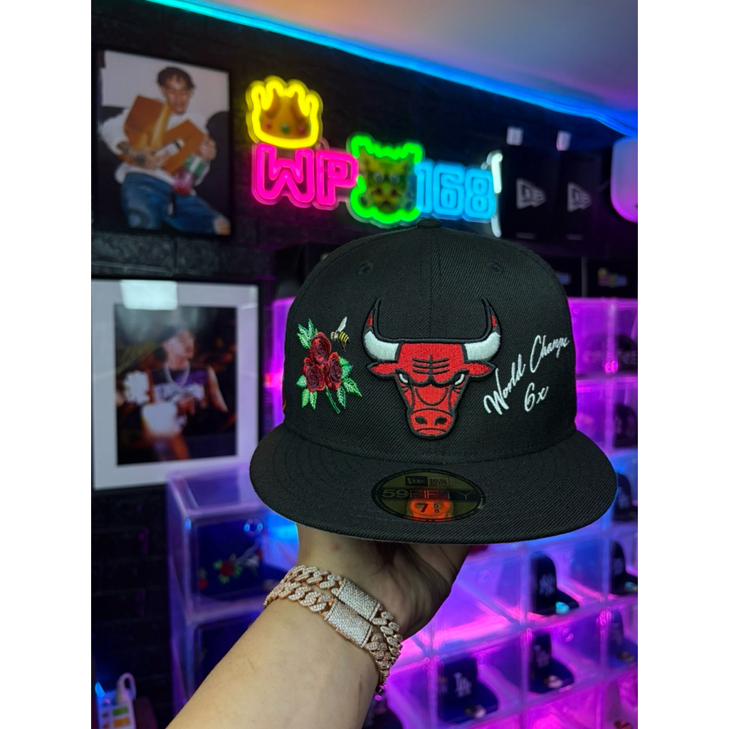 New Era Chicago Bulls 59FIFTY Cap Size7 5/8 (60.6 cm.)🏀🌹🌺🥇🏆