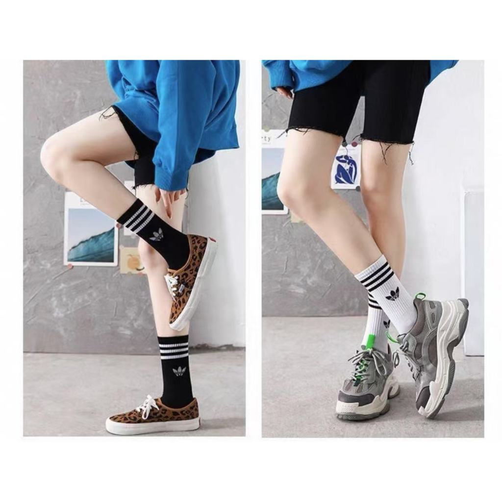 [ส่งจากไทย] ถุงเท้าข้อยาว แฟชั่น ถุงเท้ากีฬา ผู้ชายผู้หญิงใส่ได้ ผ้าฝ้ายผ้าดีใส่สบาย - รูปที่ 2