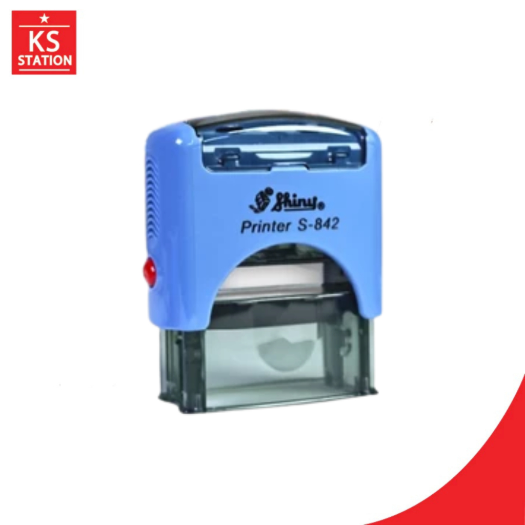 Shiny ตรายางข้อความสำเร็จรูปหมึกในตัว S-842 ขนาด คละสี (ไทย)