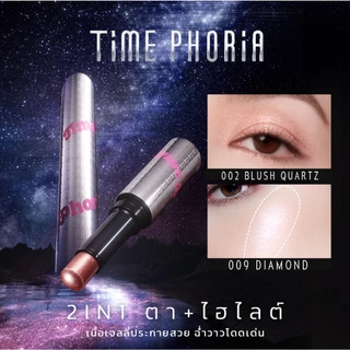 TimePhoria Illumina Jelly Highlighter + Eyeshadow Stick ไฮไลท์+อายแชโดว์แบบแท่ง เนื้อเจลลี่บางเบา เกลี่ยง่าย ฉ่ำวาว ติด