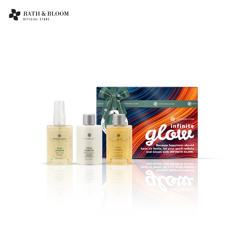 BATH & BLOOM Infinite Glow – Thai Jasmine Gift Set ชุดของขวัญบำรุงผิวให้เนียมนุ่ม ชุ่มชื้น กลิ่นมะลิ