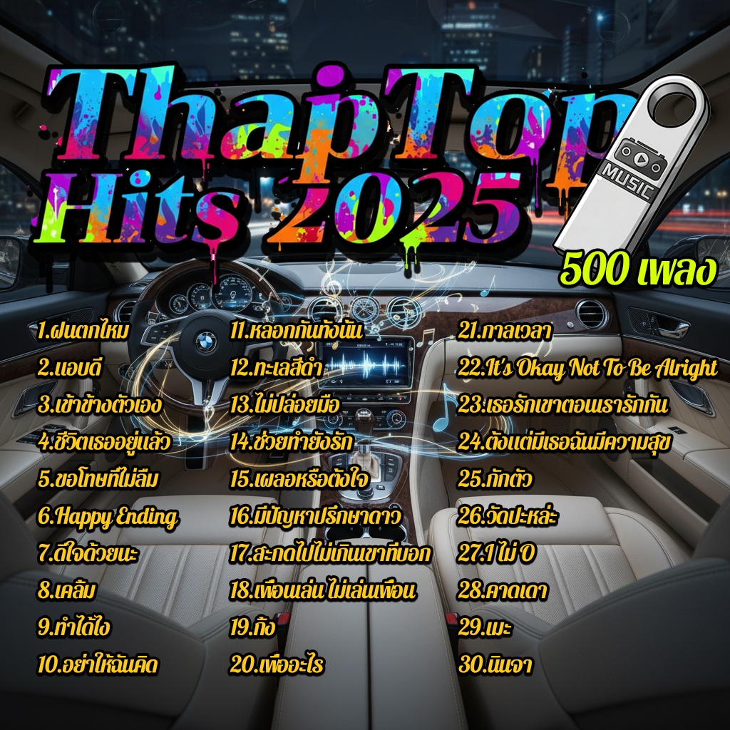 Thai-Top-Hits-2025【500+ เพลง】แฟลชไดร์ฟ แฟลชไดร์ฟ Mp3 เพลงไทย เพลงสายสากลยุค
