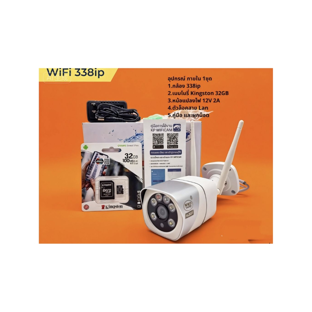 NWP-IP 338 wifi cam FHD2K1520Pกันนํ้า แถนเมม32GB
