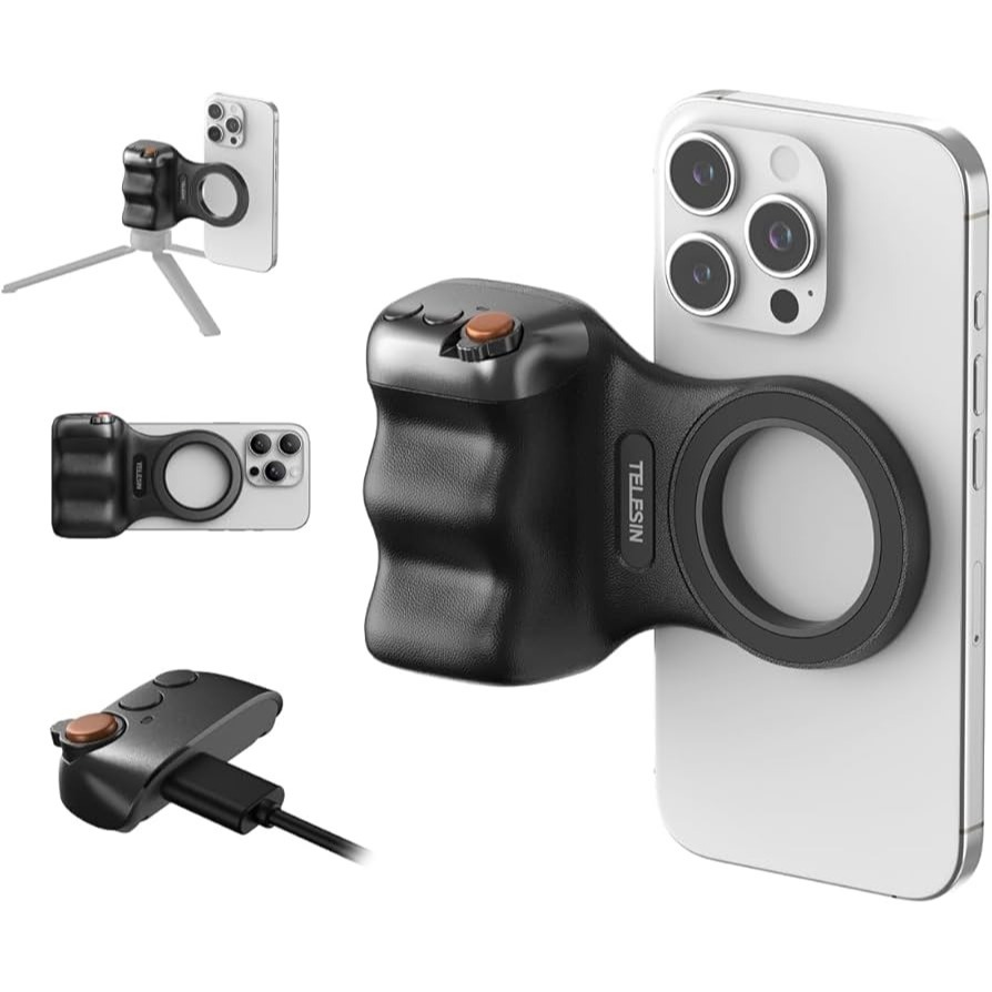 [พร้อมส่ง] TELESIN fun shot magnetic grip2 for smartphone (White) P5-MP-001WH ราคา ถูกที่สุด ดีลบีเคเค แกลเลอรีภาพที่ 2