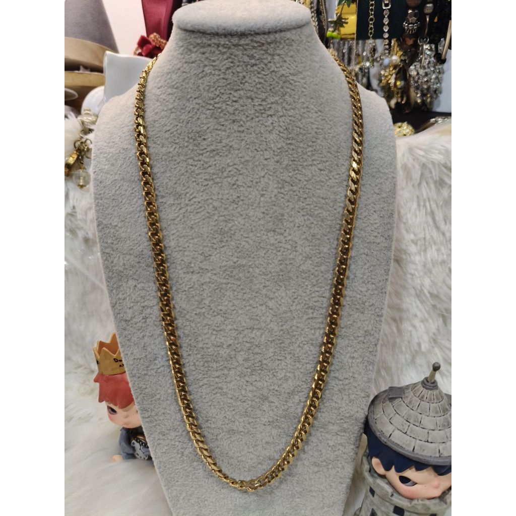 สร้อยคอ 18KGF (Gold Filled) งานปราณีต สีสวยเหมือนทองแท้ ไม่ลอกไม่ดำง่ายๆ มาพร้อมดีไซน์ตัวล็อกพิเศษ(U