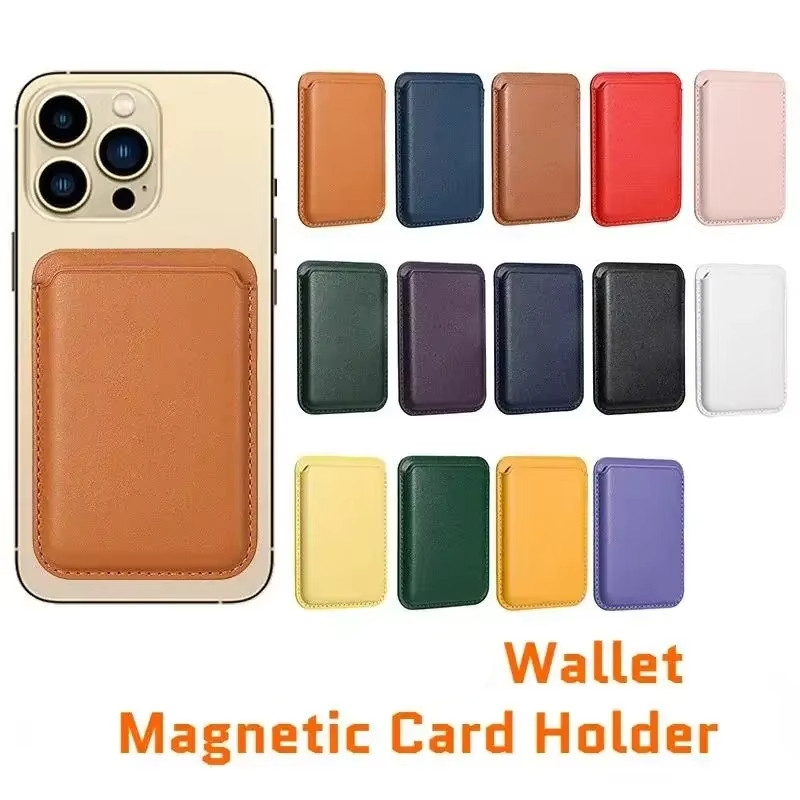 Magnetic Card Case for iPhone 17 16 15 14 13 12 11 Pro Max Mini Plus กระเป๋าสตางค์หนังแม่เหล็กกลับสติกเกอร์กรณี