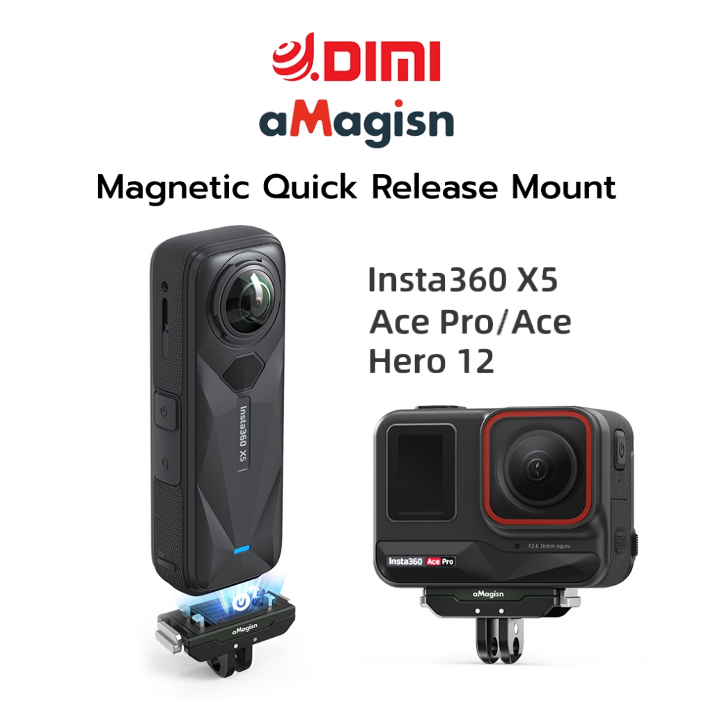 aMagisn Magnetic Quick Release Mount ฐานเพลทอุปกรณ์เสริม ขาตั้งAction camera insta360 X5/AcePro2