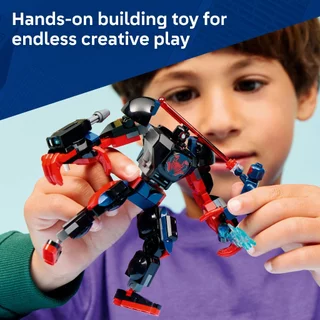LEGO Super Heroes Marvel 76337 Miles Morales Mech vs. Spider-Man 2099 (135pcs.), Building Blocks, Kids Toy