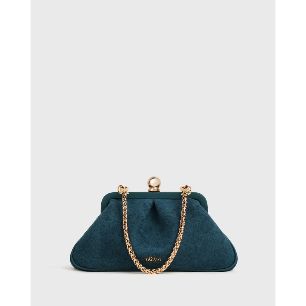 Tocco Toscano Noemi Clutch กระเป๋าถือผู้หญิง หนังกลับ Suede ดีไซน์หรูหรา ทรงสวย ใช้ได้ทุกโอกาส