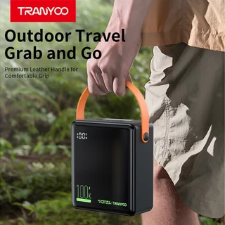 TRANYOOF28 แบตเตอรี่สำรอง 100000mAh 22.5W ชาร์จเร็ว, 3 อินพุต, 5 เอาต์พุต, ไฟ LED, หน้าจอดิจิตอล, พอร์ต Type-C และ Micro