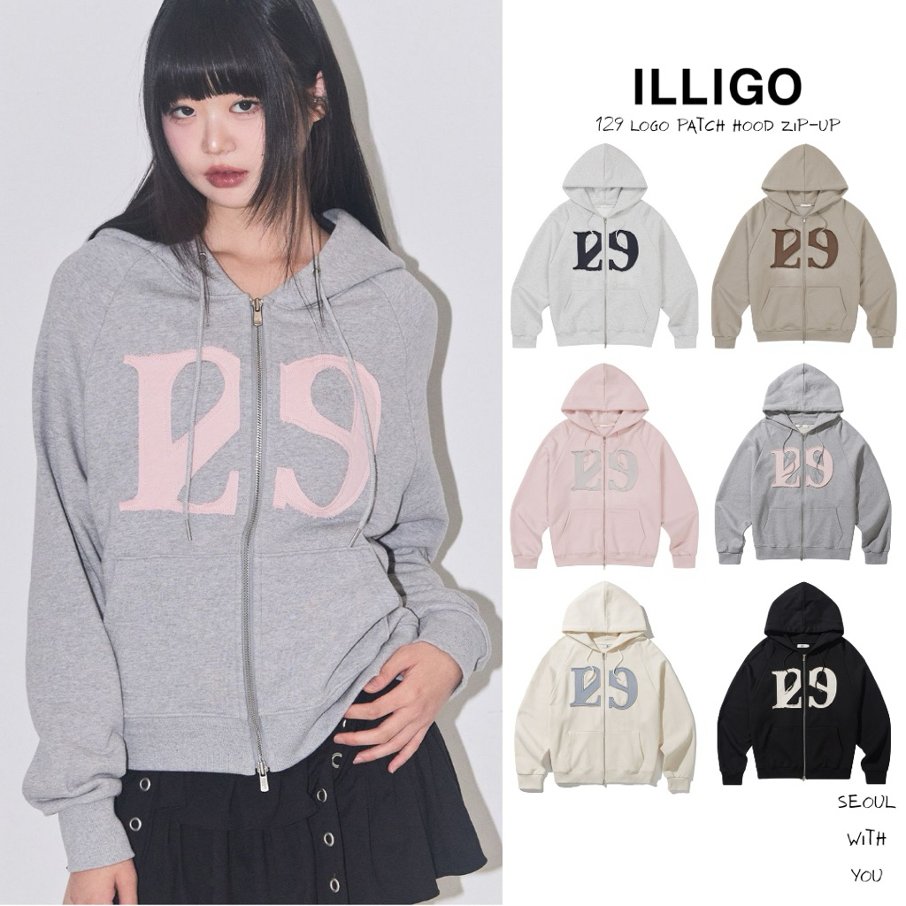 [PREORDER] Illigo 129 Logo Patch Hood Zip-Up / 6 Colors (ลด 39%)