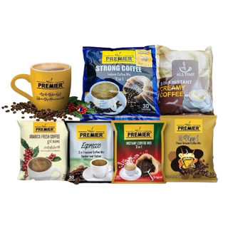 กาแฟ Premier Instant Coffee Mix 1 ห่อมี 30 ซองပရီးမီးယားကော်ဖီမစ်