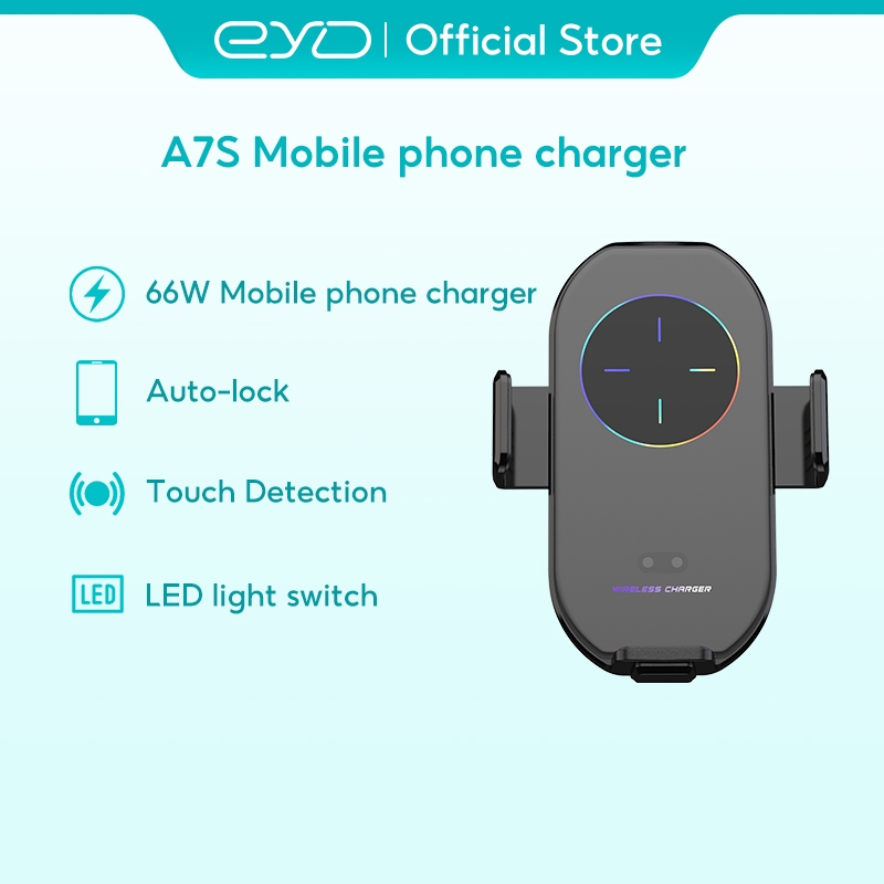 EYD A7S ที่ชาร์จไร้สายในรถยนต์ Wireless Car Charge ที่วางโทรศัพท์ 15W การยึดอัตโนมั รองรับโทรศัพท์มื